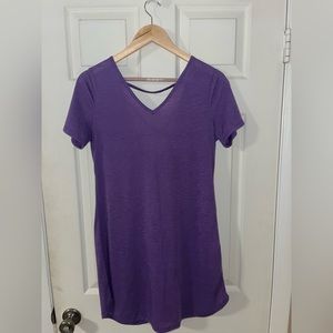 Purple t-shirt dress
